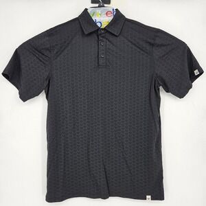 Ferrell Shirt Mens Medium Polo Performance Black Short Sleeve Western Outdoors